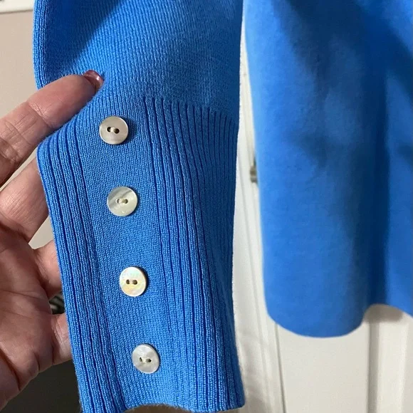 Beautiful Knit Cardigan NWT in Azure Blue by Cyrus. - Picture 2 of 6